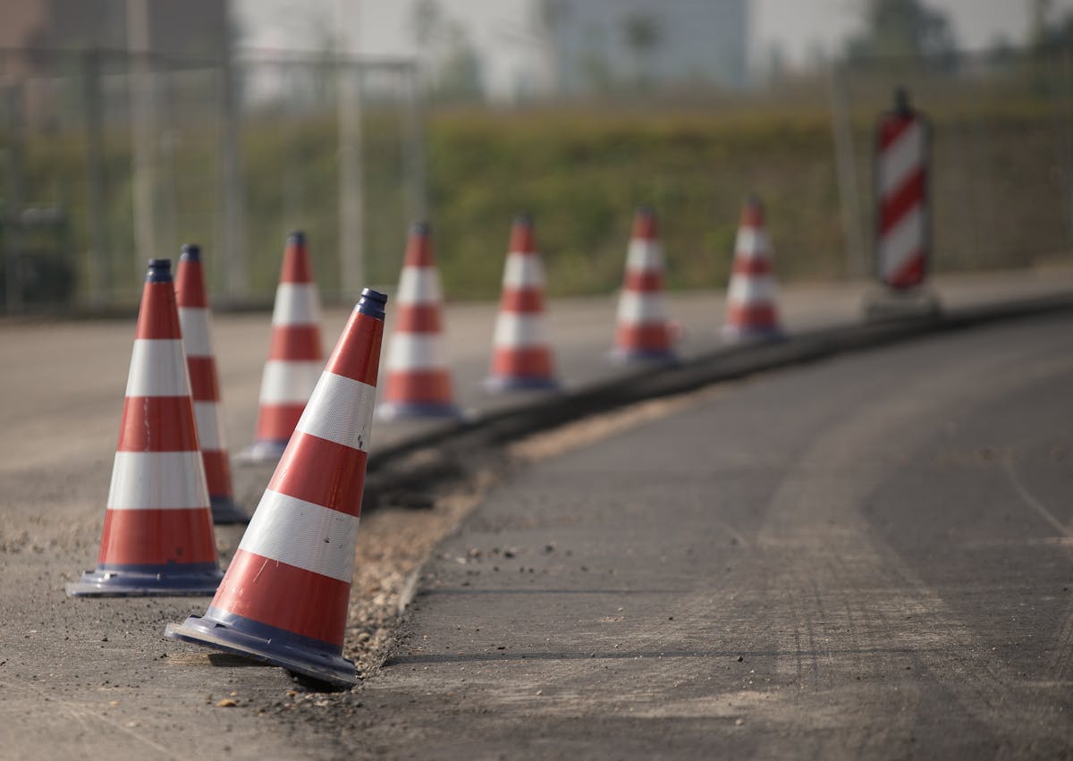 Road construction and safety improvements on a California highway