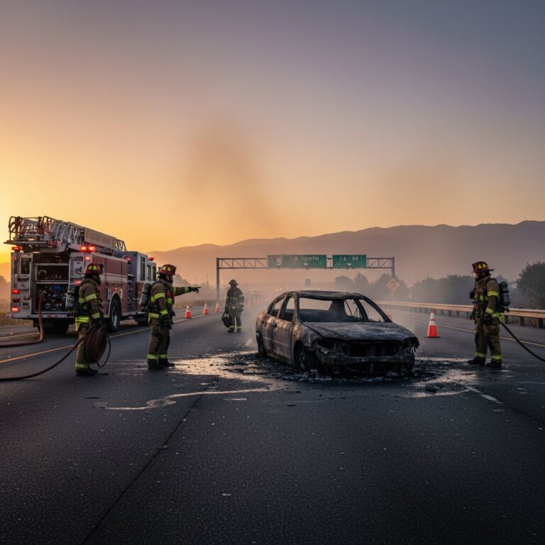 fire-crash accident on California - variation 3