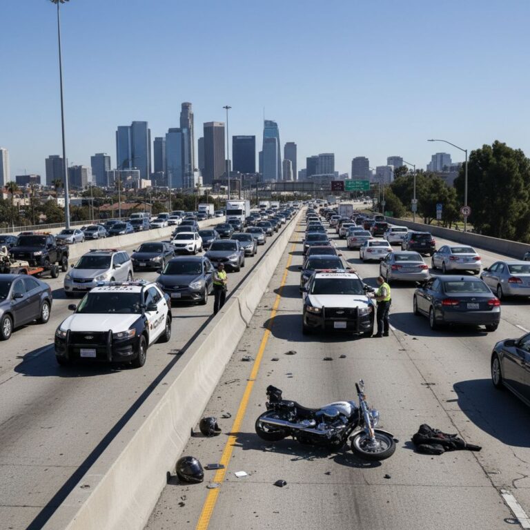 motorcycle accident on California - variation 4