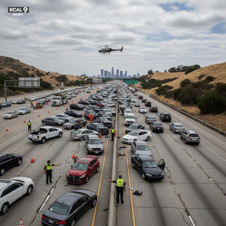 multi-vehicle accident on California - variation 3