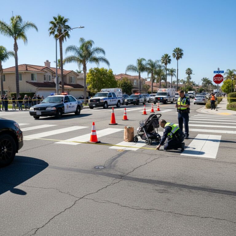 pedestrian accident on California - variation 3