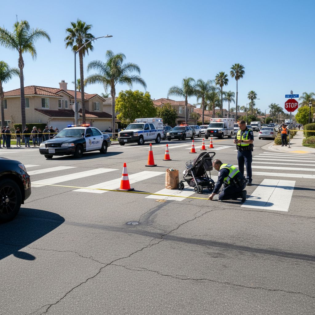 pedestrian accident on California - variation 3