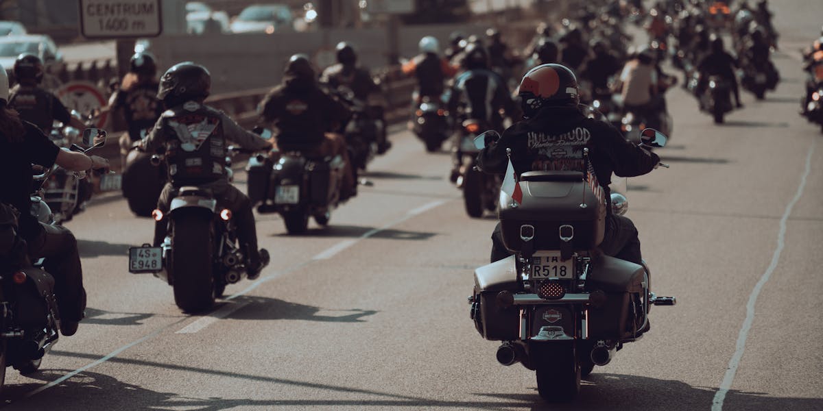 Motorcyclists riding on a Sacramento California highway representing motorcycle accident legal rights