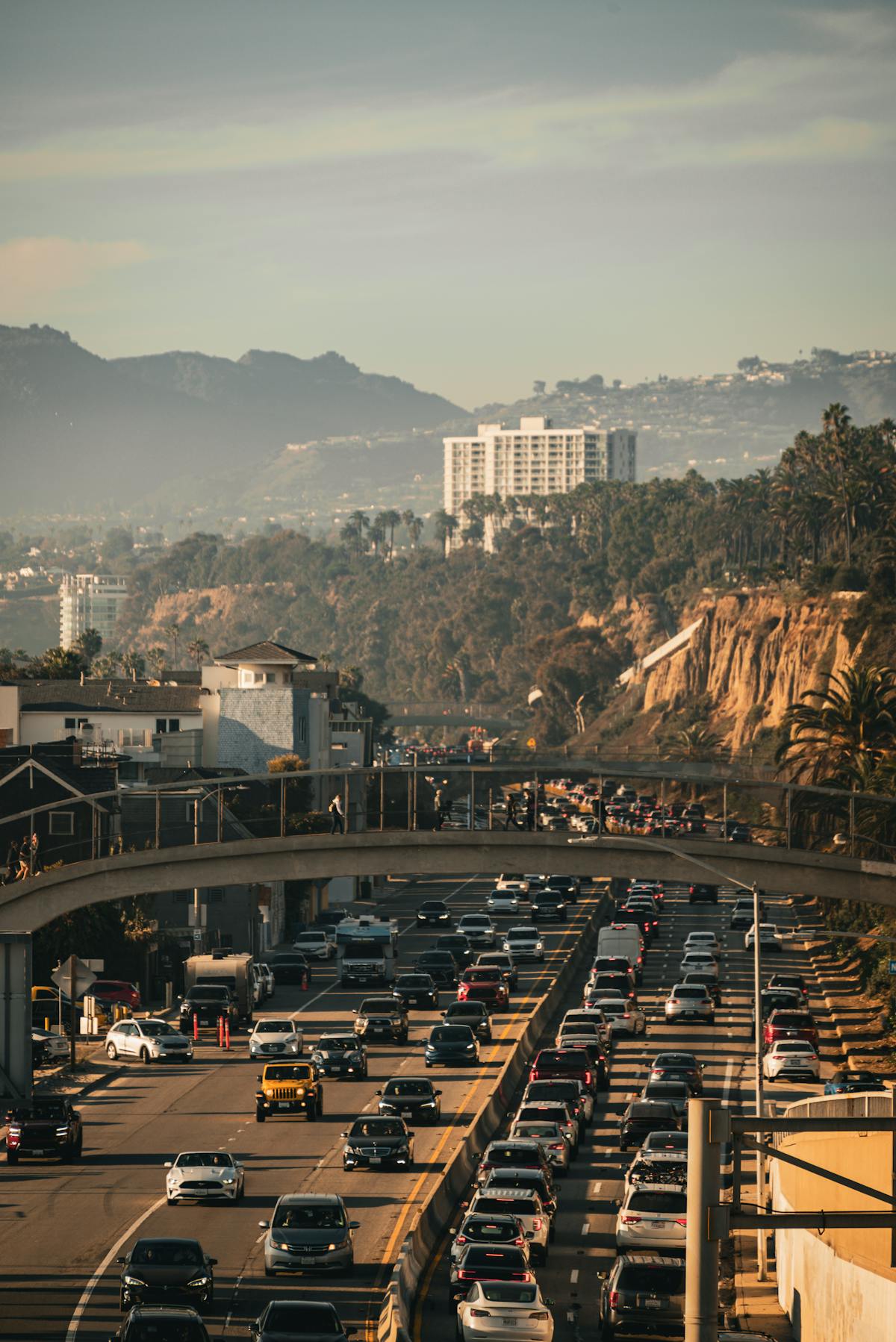 Santa Barbara coastal highway with mountain views